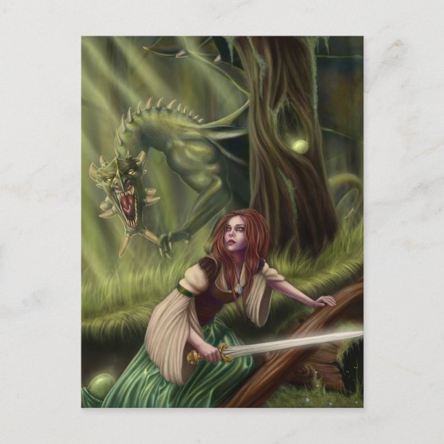 Cuidado com o cartão postal do Woods (Frente)