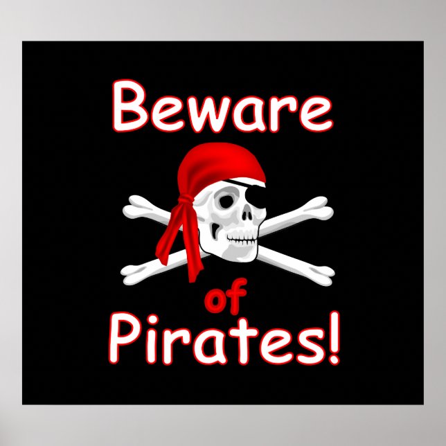 Cuidado com o Poster de Pirates (Frente)