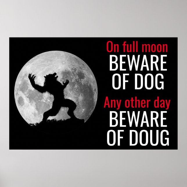Cuidado com o Poster de Werewolf (Frente)