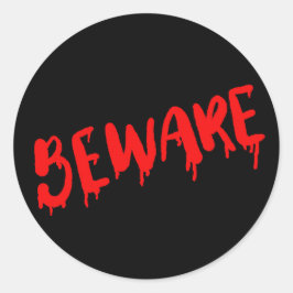 Cuidado com o sangue a pingar no adesivo do Dia da