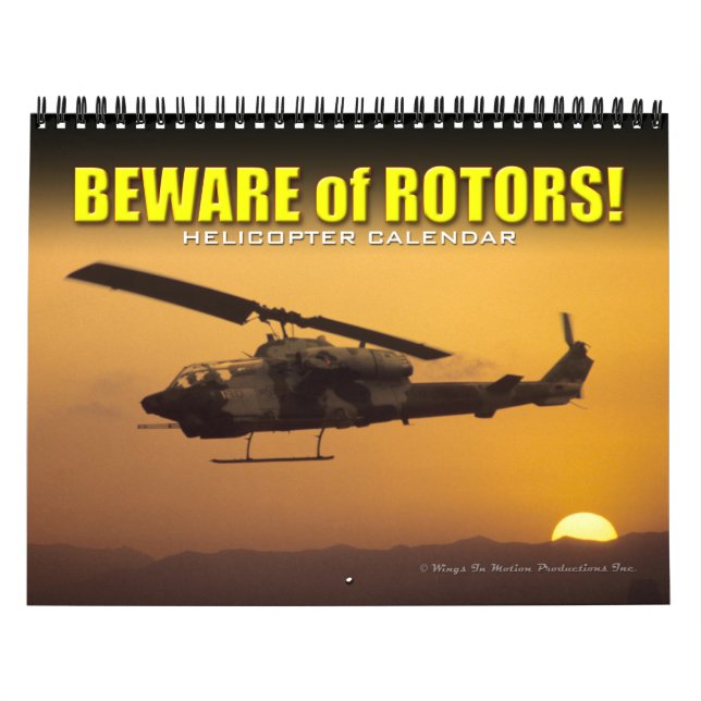 CUIDADO COM OS ROTORS! Calendário do Helicóptero (Capa)