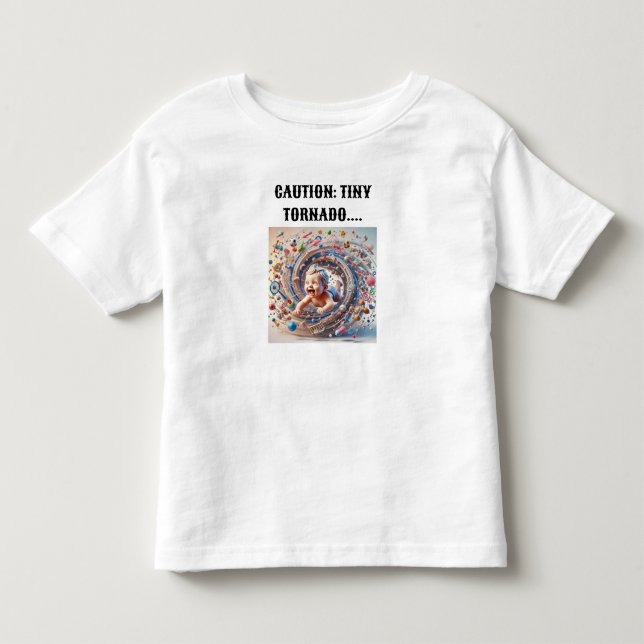 Cuidado: Design de Camisa Tornado Pequeno. (Frente)