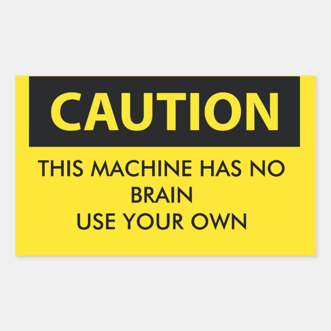 CUIDADO: especial adesivo no local de trabalho (Frente)