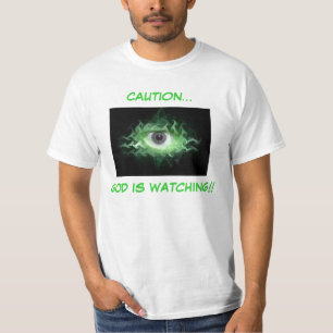 CUIDADO… O DEUS ESTÁ OLHANDO!! CAMISAS RELIGIOS