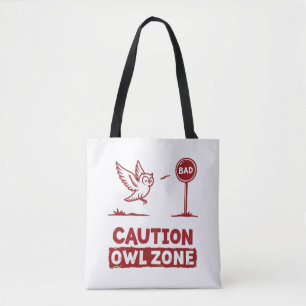 Cuidado Zona de Coruja – Design de Bolsa Tote de C