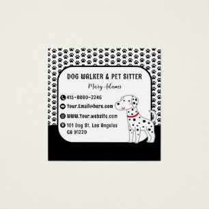 Cuidador de Cães Preto Moderno Pet Sitter