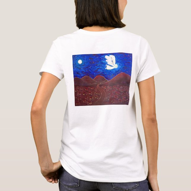 Cuidados com a camiseta Anjo Alma (Imagem no verso (Verso)