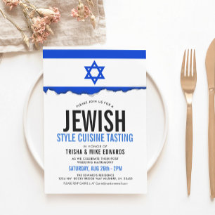 Cuisina Judaica/Israelita  Convite Branco para Sin