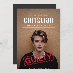 Culpado como Convite para Graduação de Lei Cobrada