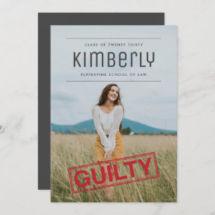 Culpado como Convite para Graduação de Lei Cobrada