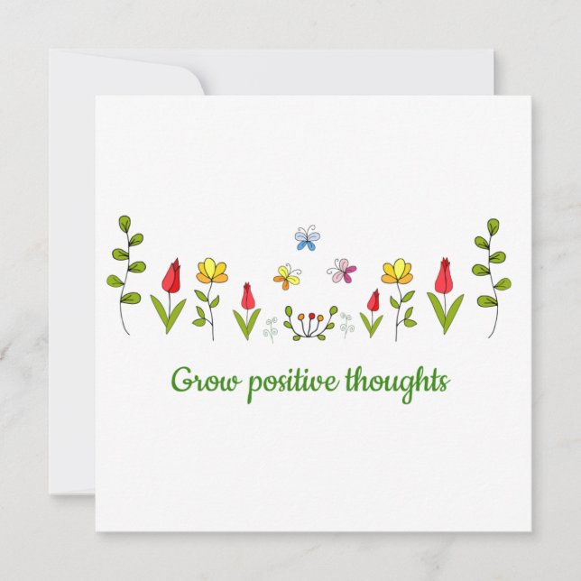 Cultivar flores de pensamentos positivos (Frente)