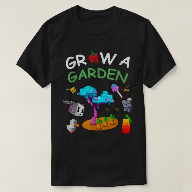Cultivar uma Camisa de Pixel de Jardim (Frente do Design)