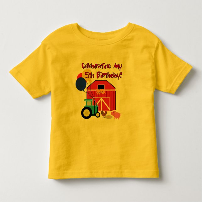 Cultive o 5os camiseta e presentes do aniversário (Frente)