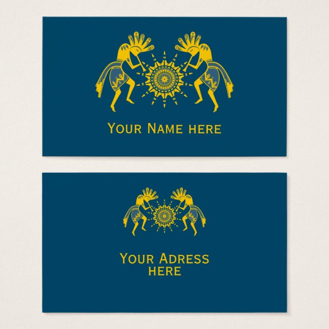 Cultura de americanos nativos - Sun Dancing Kokope (Frente & Verso)