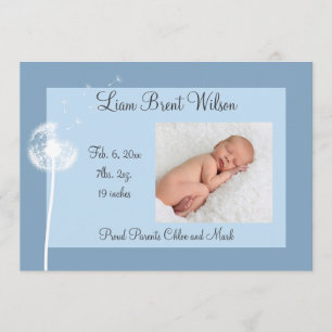 Cumprimentos!!! Anúncio 1 do nascimento (azul)