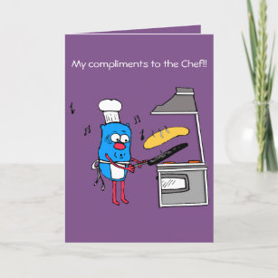 Cumprimentos ao cartões de agradecimentos de Chef