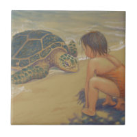 Cumprimentos de Honu (tartaruga de mar verde)
