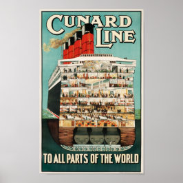 Cunard Line (To all Parts of the World) Poster
