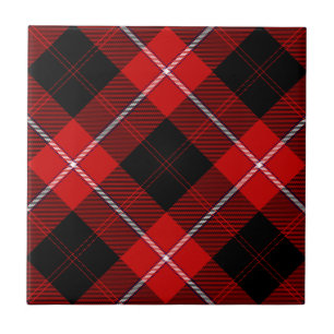 Cunningham Tartan Red Xadrez Negra
