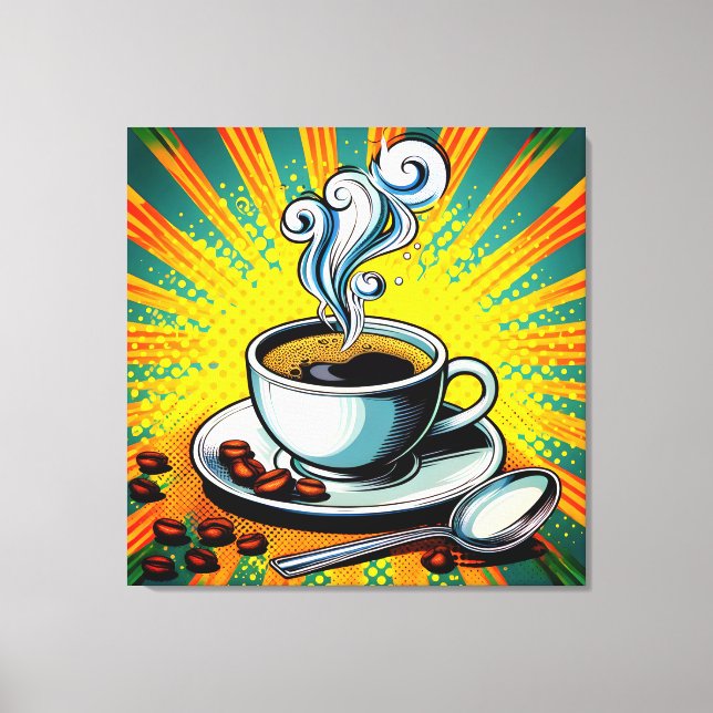 Cup of Coffee Canvas Wall Art (Frente)