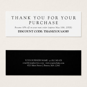 Cupão de Código de Desconto Preto Minimizado