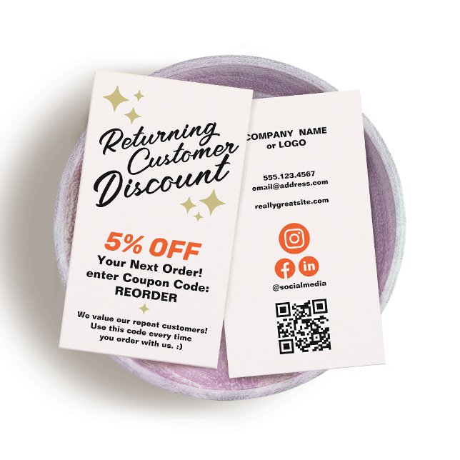 Cupão de Desconto de Fidelidade do Cliente (Criador carregado)