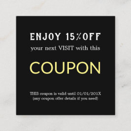 Cupão de Desconto do Salão Simples Moderno