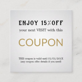 Cupão de Desconto do Salão Simples Moderno