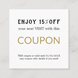 Cupão de Desconto do Salão Simples Moderno