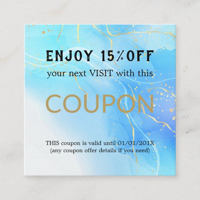 Cupão de Desconto do Salão Simples Moderno (Frente)