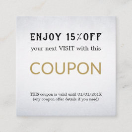 Cupão de Desconto do Salão Simples Moderno