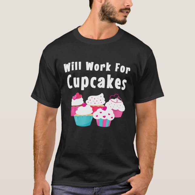 Cupcake bonito Camisa Engraçada Massa de pastelari (Frente)