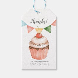 Cupcake bunting Obrigado etiquetas | Favorecer mar