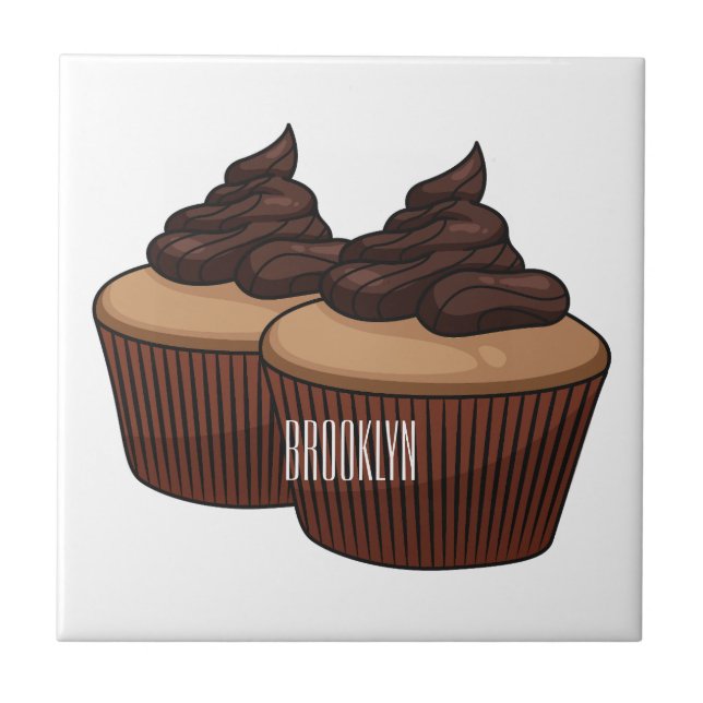 Cupcake cartoon illustration  (Frente)