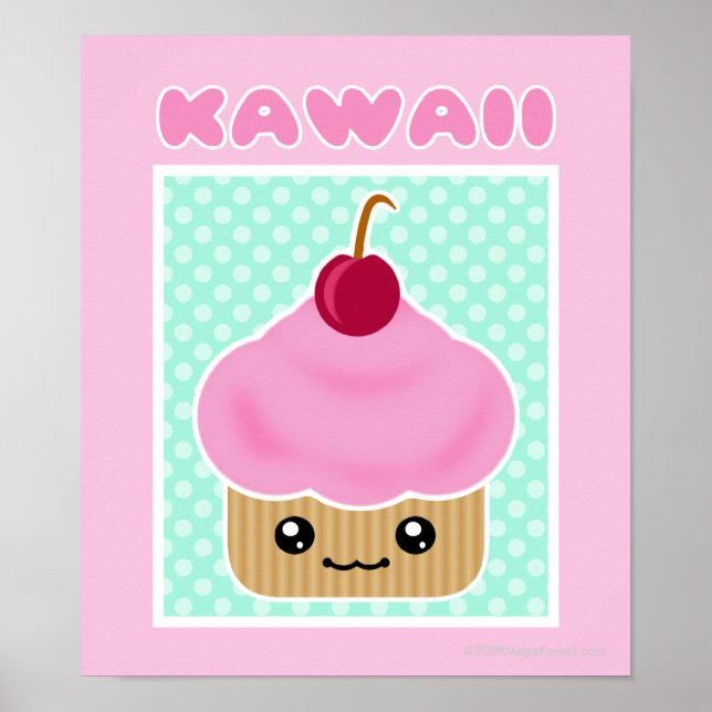 Cupcake Cherry Poster (Frente)