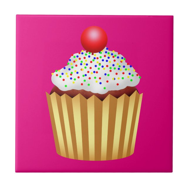 Cupcake com as borrachas e a cereja no topo (Frente)