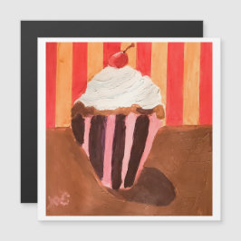 Cupcake com cobertura de baunilha