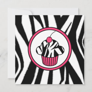 Cupcake com Convite para Cereja - Impressão Zebra