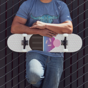Cupcake com Nome de Cobertura Purpurina Skate