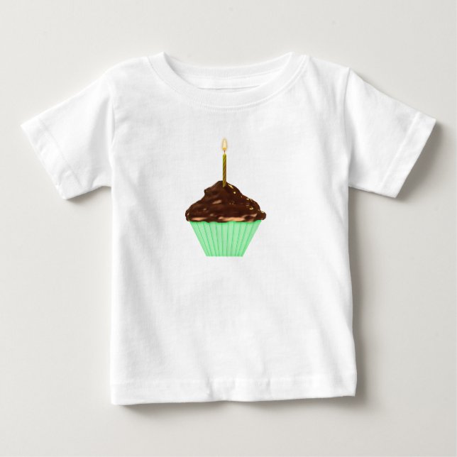 Cupcake Com Uma Camisa De Vela (Frente)