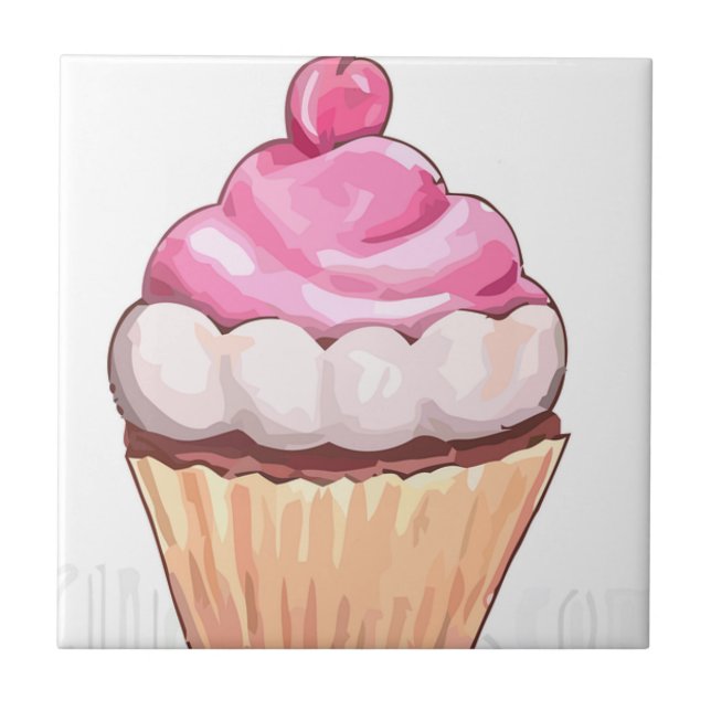 Cupcake cor-de-rosa (Frente)