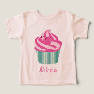 Cupcake Cor-de-Rosa Personalizado Fofinho