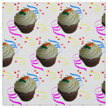 Cupcake de Bolo de Cenoura e Tecido de Onda Polar