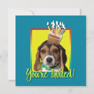 Cupcake de Convite - Beagle Puppy - Chloe