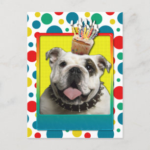 Cupcake de Convite - Bulldog - Light