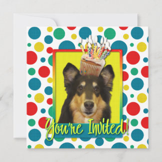 Cupcake de Convite - Collie - Caroline