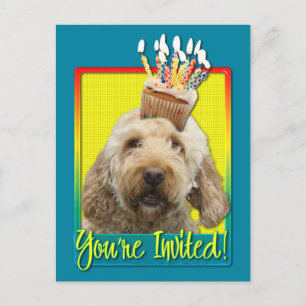 Cupcake de Convite - GoldenDoodle