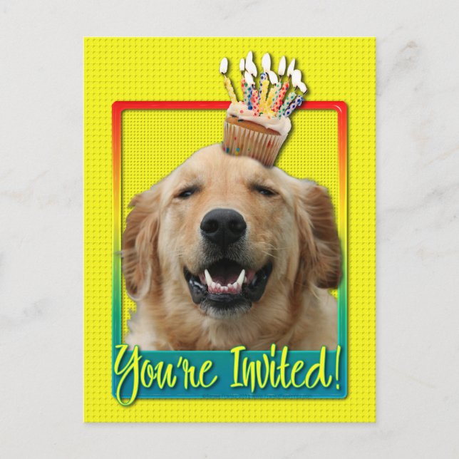 Cupcake de Convite - Ouro Retriever - Mickey (Frente)