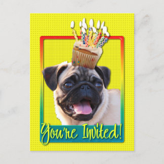 Cupcake de Convite - Pug