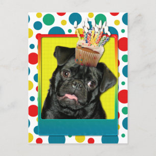 Cupcake de Convite - Pug - Ruffy